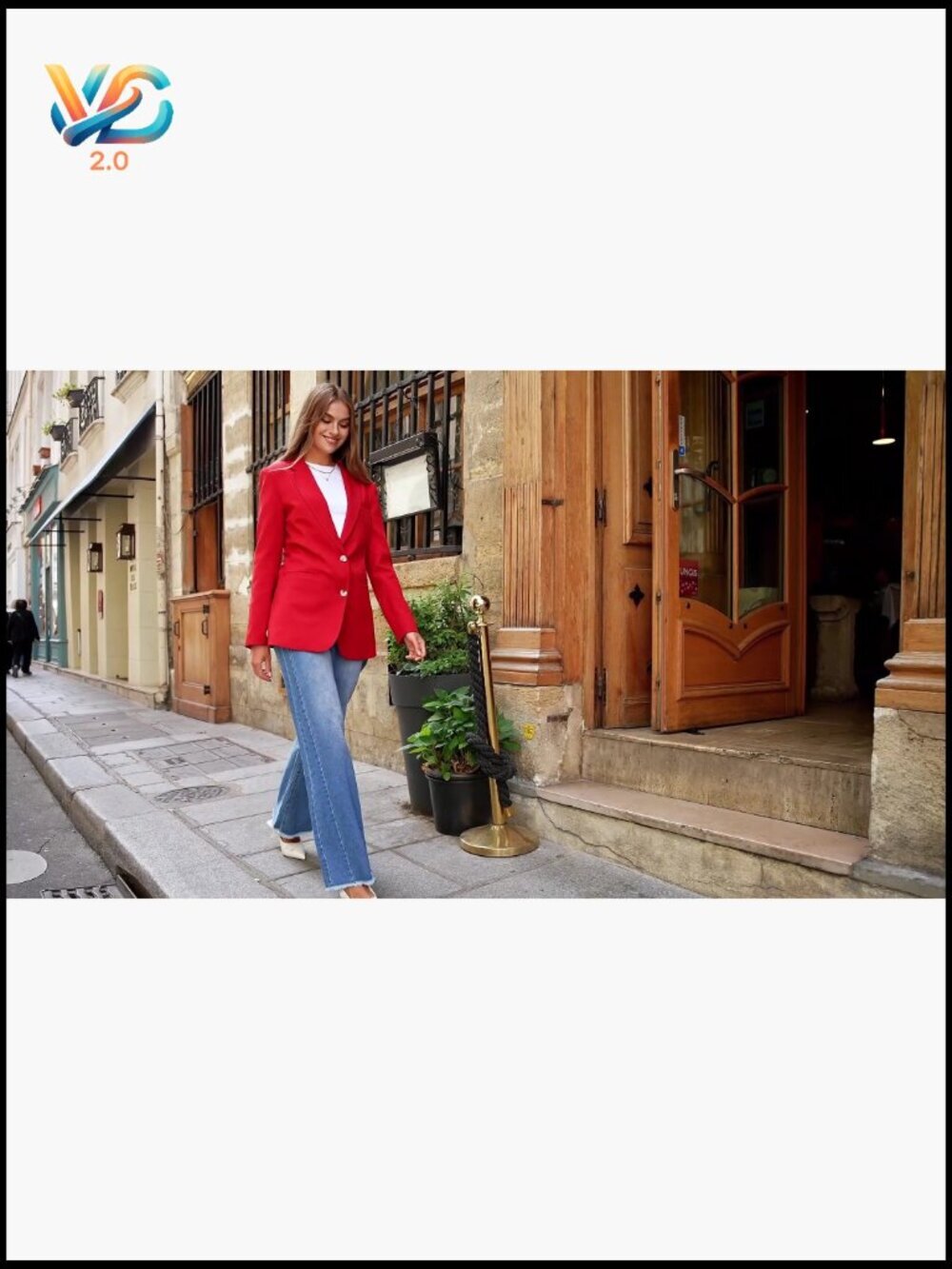 Women's Business Casual Blazer Long Sleeve Lapel Open Front Suit Jacket - Picture 6 of 7